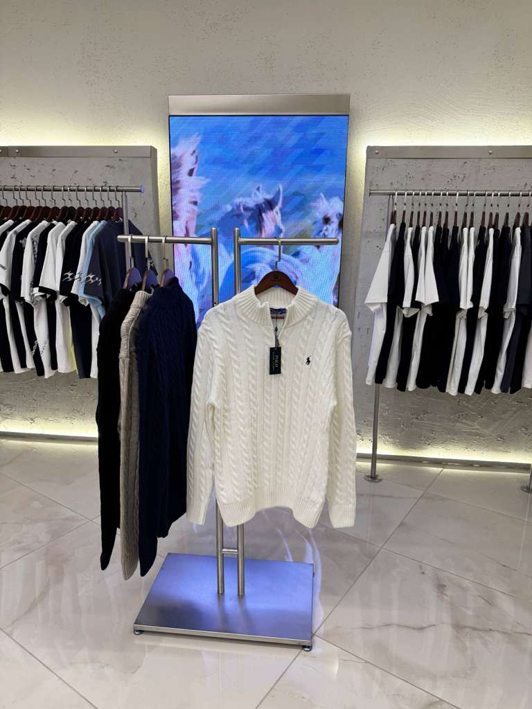 Polo Ralph Lauren Cable-Knit Cotton Quarter-Zip Sweater