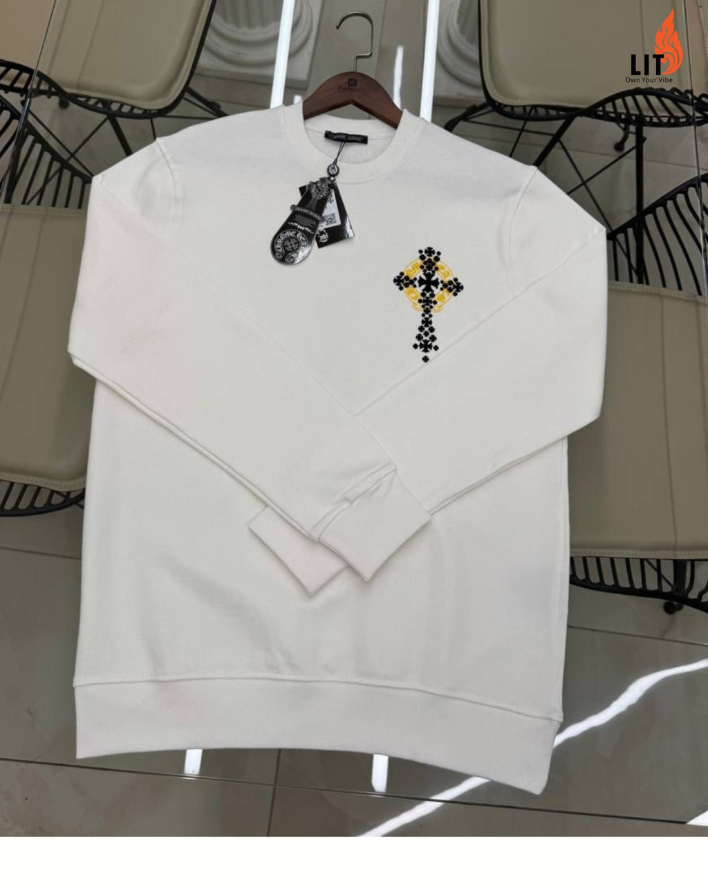 Chrome Hearts long-sleeve tops with cross