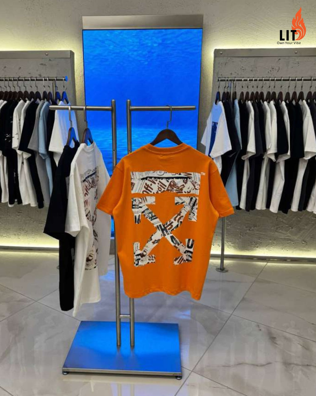 Off-White Bronzing arrow printing Unisex