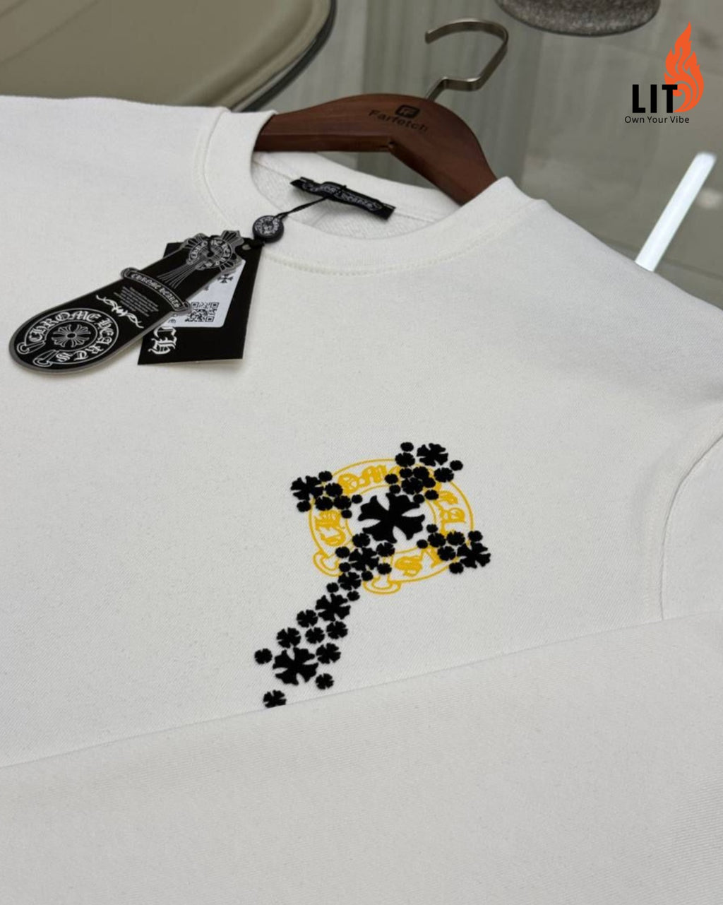 Chrome Hearts long-sleeve tops with cross