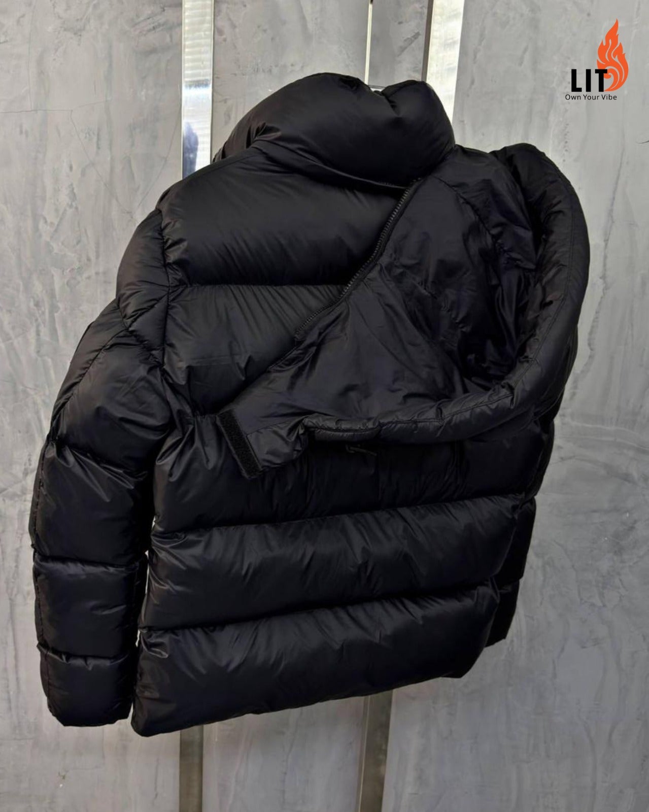 Black Burberry puffer Jacket