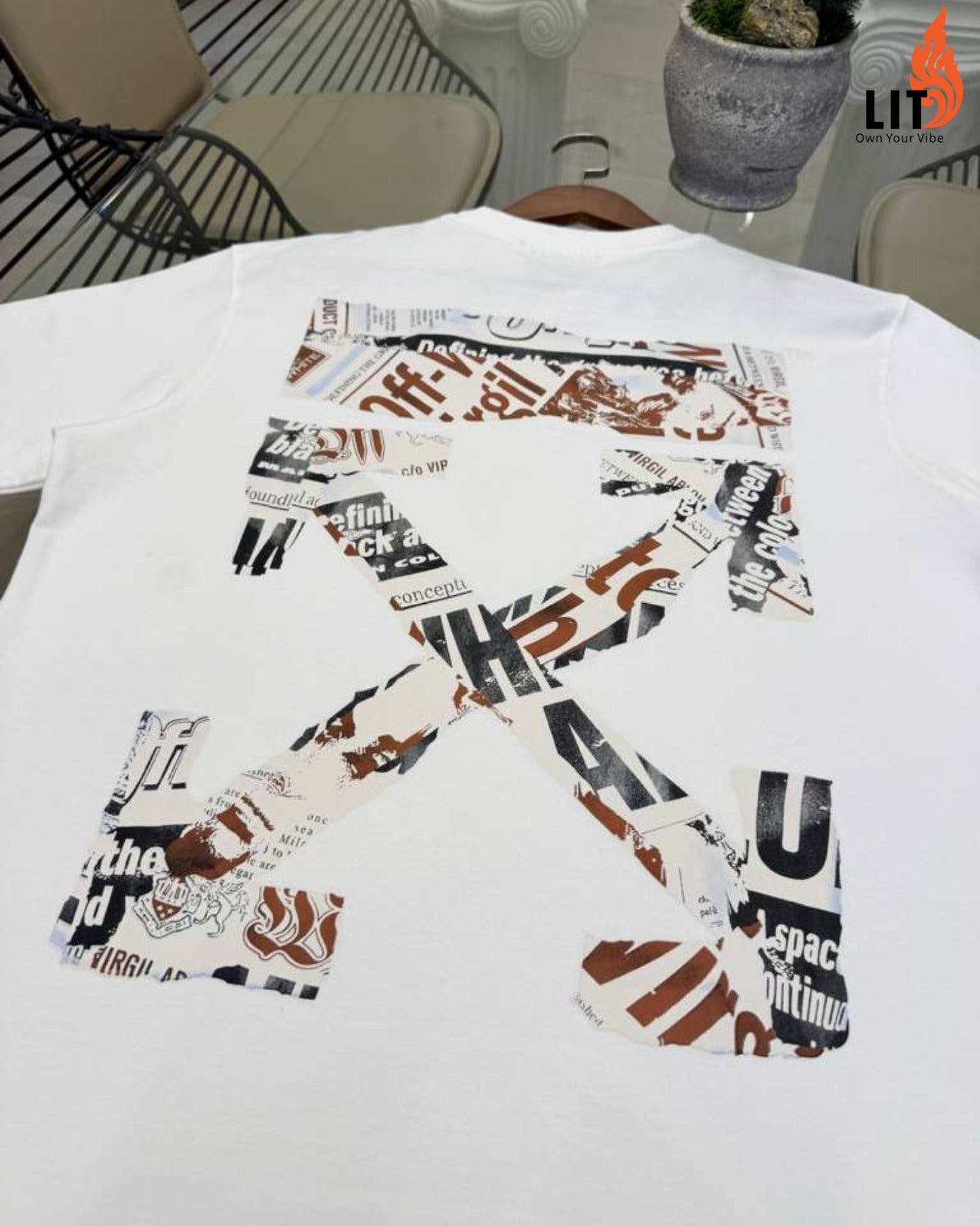 Off-White Bronzing arrow printing Unisex